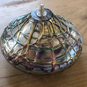 Stuart Ableman Vintage art glass oil candle